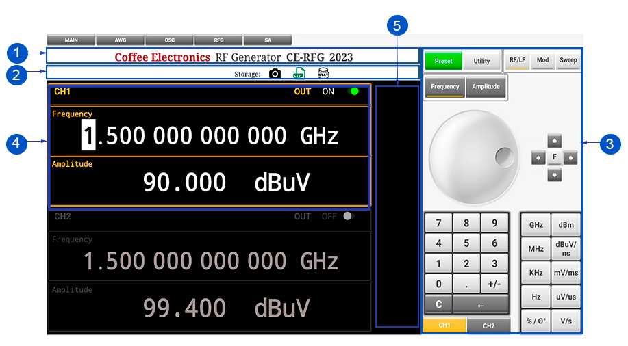 RFG GUI Description